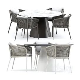 Knot armchair cone ii dining table